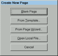 [ Optionen f&uuml;r neue Seite ]